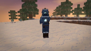 A Rimewaned on snow, its fur mantle and hood rimed white and hung with icicles, an ice-blue light in its hood and chest.