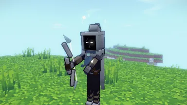 A Shard-Halo Archer, gaunt and hooded with a pale mask, its skystone bow drawn, crystal shards over its head.