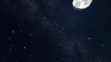 The night sky over the Riven Lands: the Milky Way, the stars as they really shine, the moon.